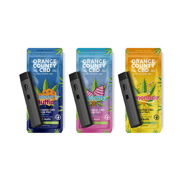 Orange County CBD 600mg CBD Disposable Vape - 1ml 700 Puffs ::Short Dated Stock::